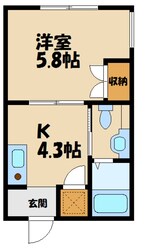 銀河ハイツの物件間取画像